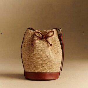 Sezane Mini Farrow Raffia bag